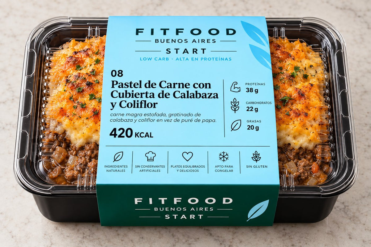 Pastel de Carne con Cubierta de Calabaza y Coliflor — línea START